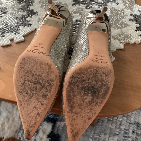 Jimmy Choo Champaign sparkle pumps. - Picture 5 of 5